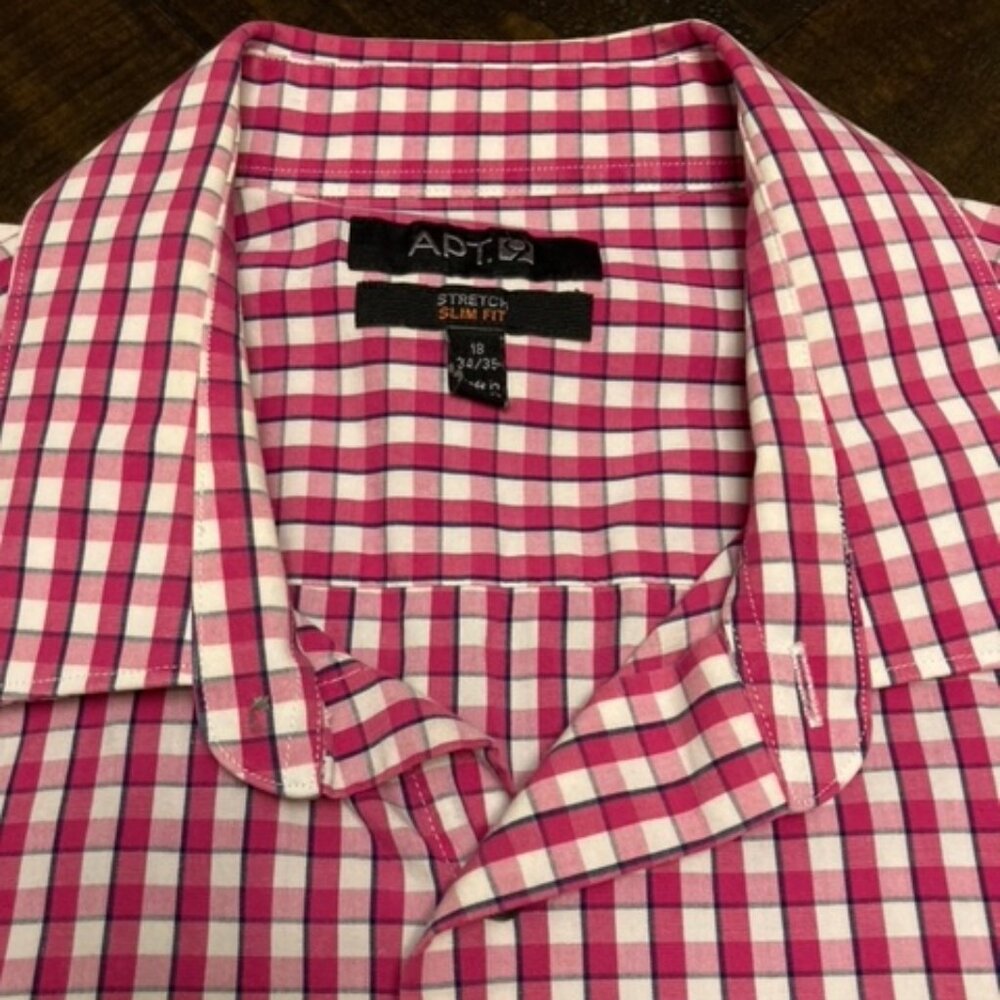 Apt. 9 Men Plaid Shirt Stretch Slim Fit